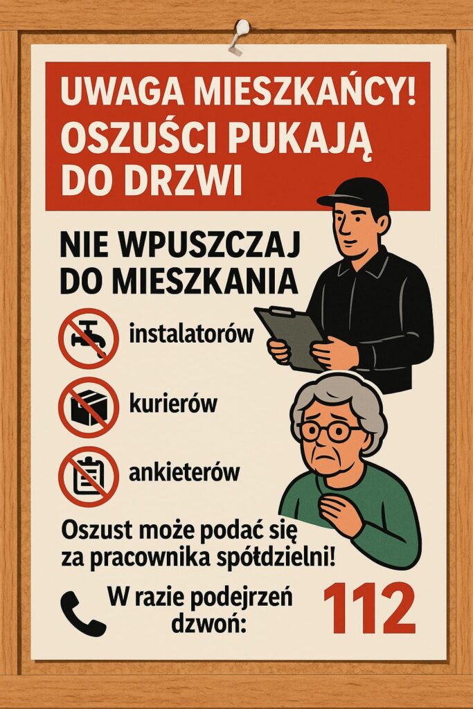 Ostrzeżenie dla mieszkańców!
Uwaga na oszustów!